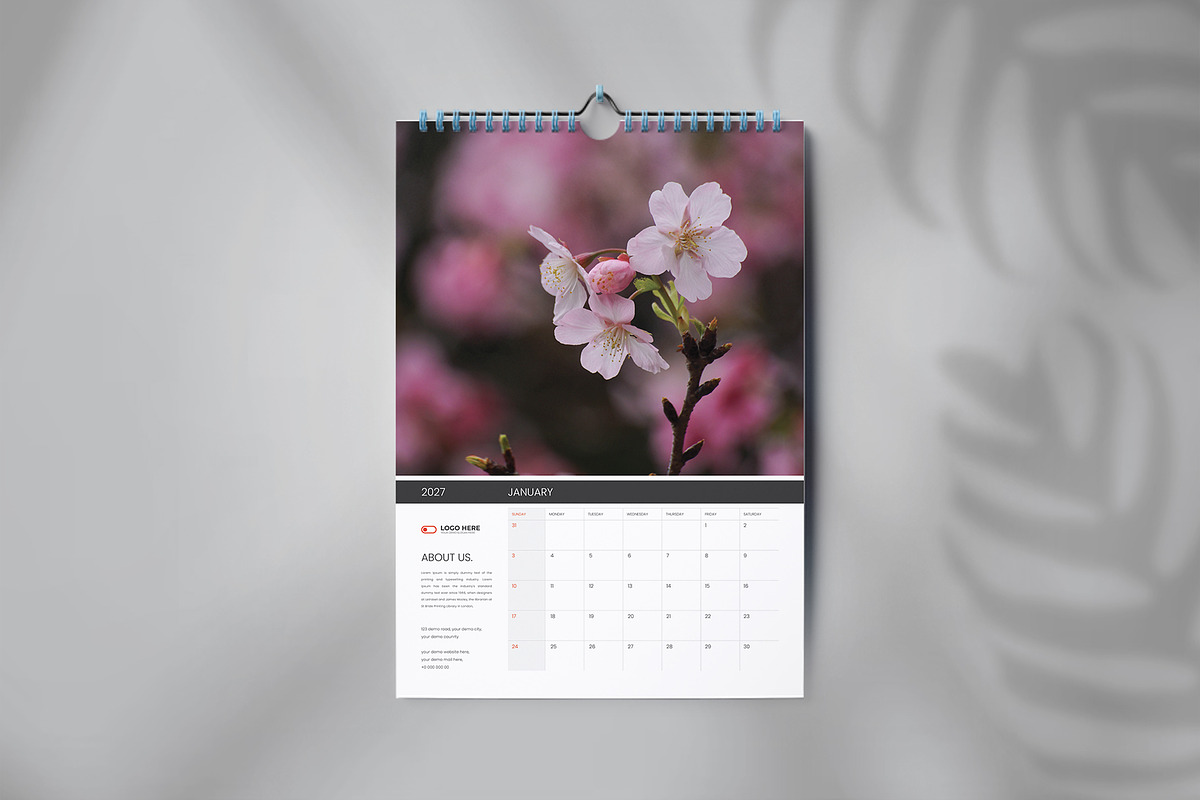 2027 Calendar template, a Stationery Template by Tanmoy Topu (Photo 3 of 3)