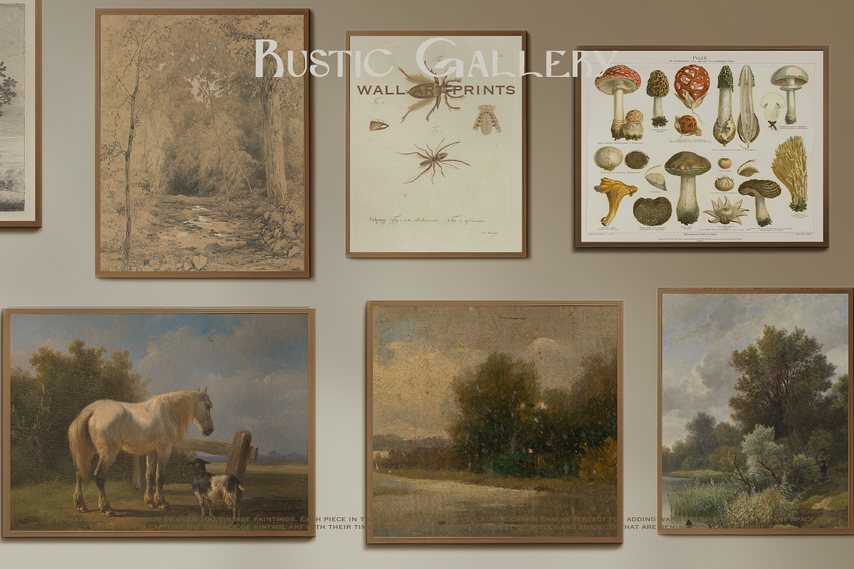 300+ Rustic Gallery Wall Art Prints, a Seasonal Illustration by Digital Museum (Photo 7 of 9)