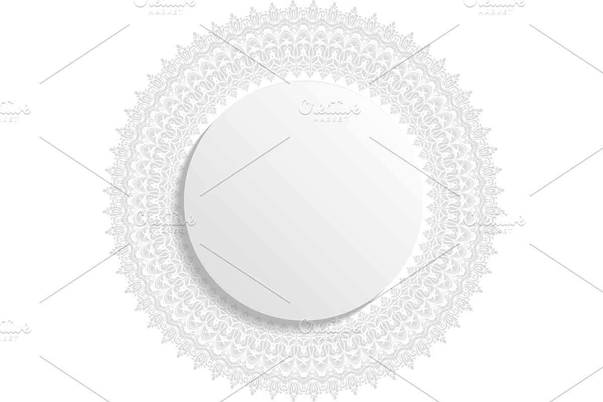 Winter Vector Round Frame With, a Decorative Illustration by FineArtStudio (Photo 1 of 3)
