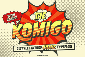 Komigo Comic Font, a Sans Serif Font by alit design