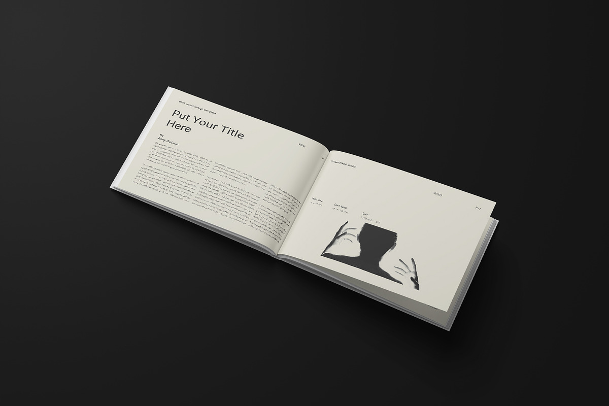Book Title Layout Design Landscape, a Magazine Template by DesignCrest (Photo 8 of 15)
