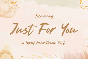 Just For You - Sweet Hand Drawn Font, a Handwritten Font by Typefactoryco