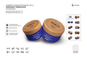 Cosmetic Cream Jar Mockup Template, a Packaging Mockup by DesignRushMarket