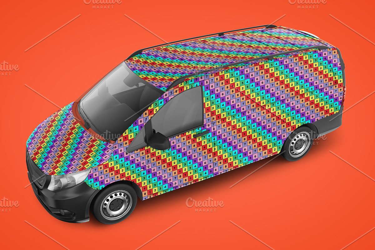 Realistic Panel Van PSD Mockup, an Object Graphic by Sinlatown (Photo 3 of 17)