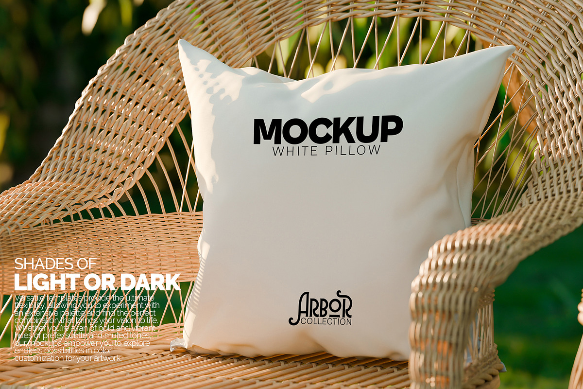 White Pillow Mockup Bundle Arbor, a Household Mockup by Banana Mockups (Photo 4 of 5)