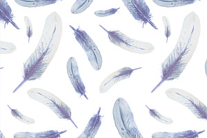 Realistic vector feather pattern