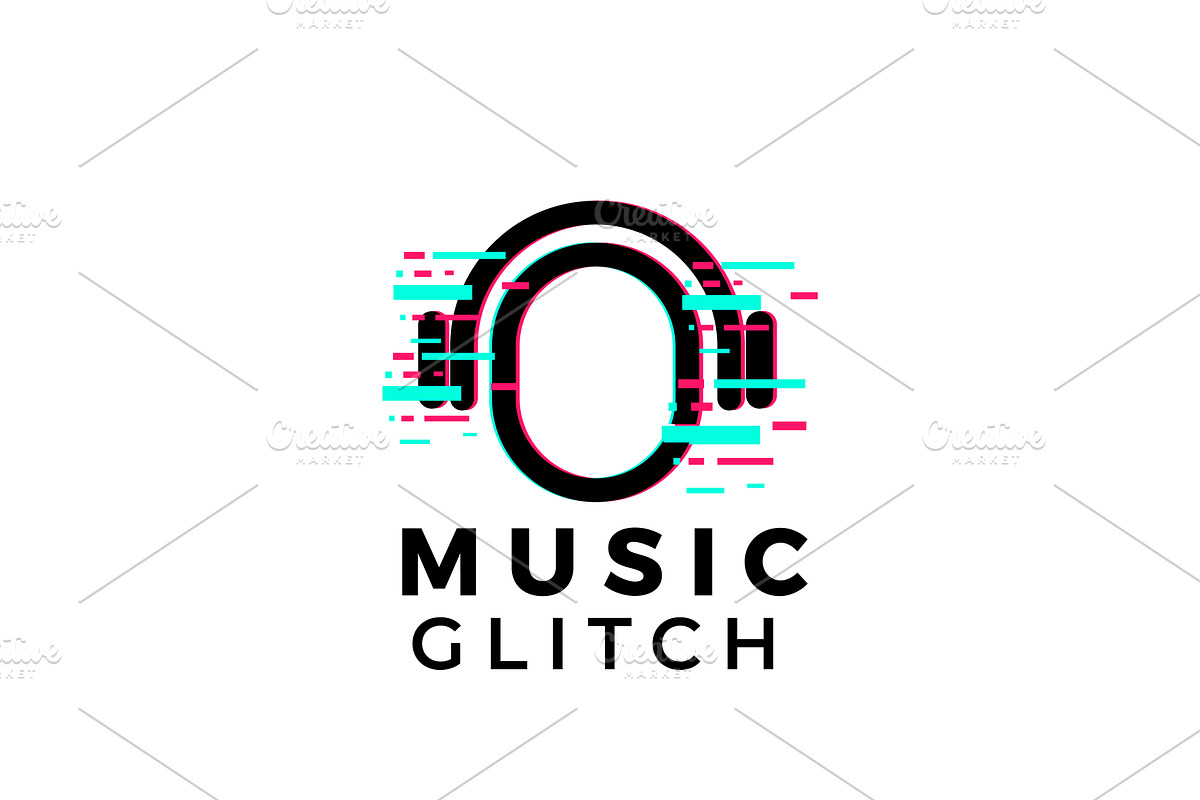 Music Glitch Style Logo Design, a Branding & Logo Template by AlvinStd