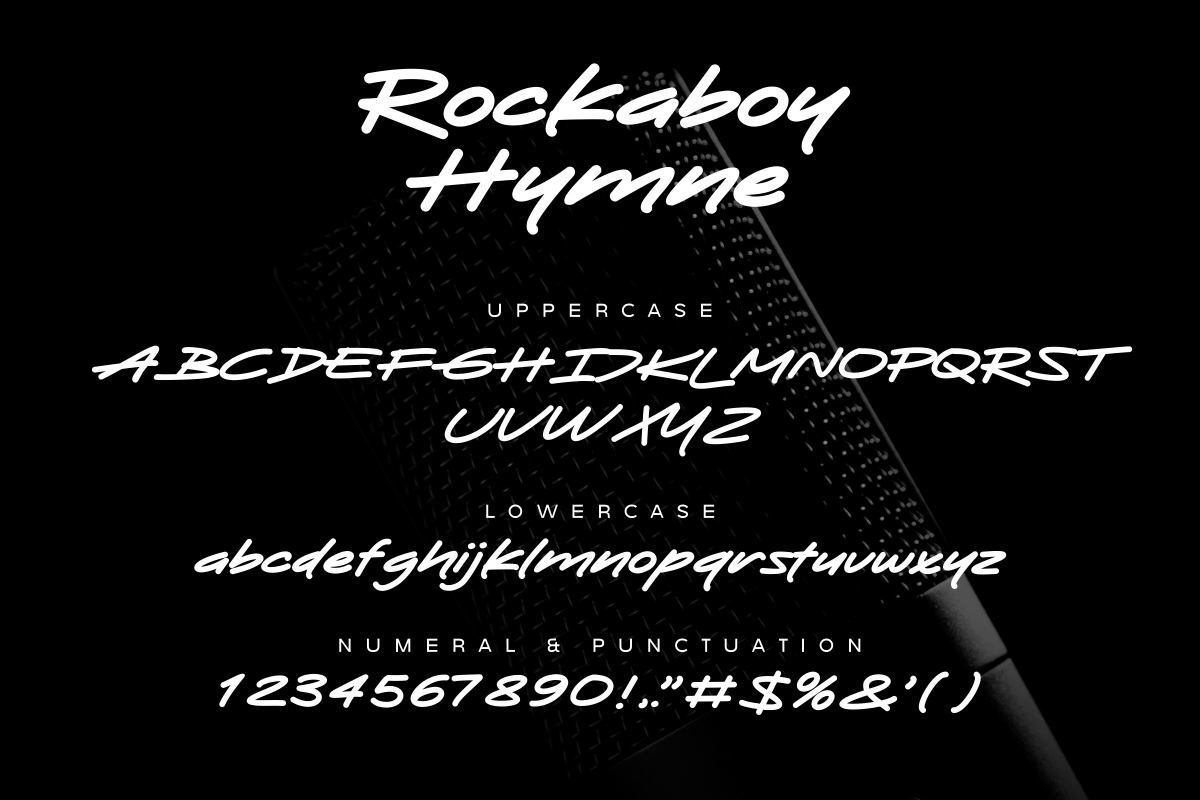 Rockaboy Hymne – Handwritten Display, a Handwritten Font by Fikryal Studio (Photo 12 of 12)