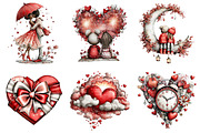 Watercolor Romance Clipart, a Graphic by CitraGraphics (Thumbnail 2 of 4)
