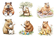 Hoppy Easter Capybaras Clipart, an Illustration by CreationArt (Thumbnail 5 of 5)