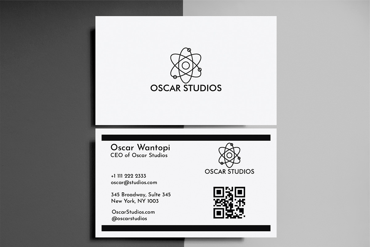 Business Card Minimalist, a Business Card Template by Oskar Wantopi (Photo 1 of 2)