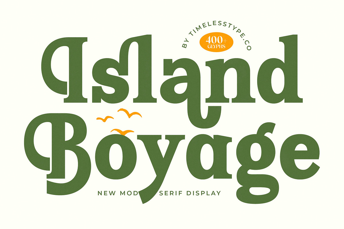 Island Boyage Modern Serif Font, a Serif Font by timelesstype.co (Photo 1 of 20)