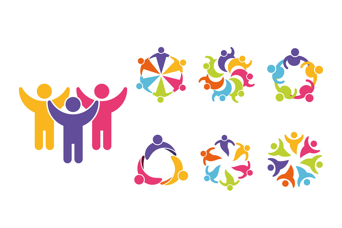 Diverse Coworking Logo Set