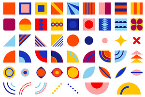 Abstract geometric shapes isolated