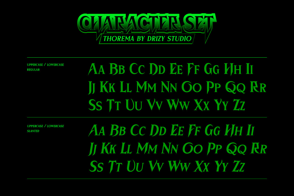 Thorema - Dark Medieval Serif Font, a Serif Font by Drizy (Photo 4 of 10)