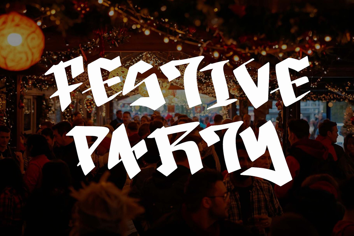 Christmas Railway, a Blackletter Font by Yoga Letter (Photo 3 of 6)