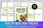 Healthy Meal Prep Tracker | Diet Log, a Stationery Template by Mustafiz (Thumbnail 1 of 5)
