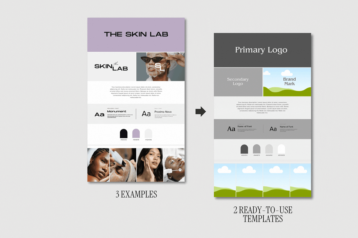 Editable Brand Board Template for Canva | Logo, Fonts, Colours & Brand Identity Guide preview 2