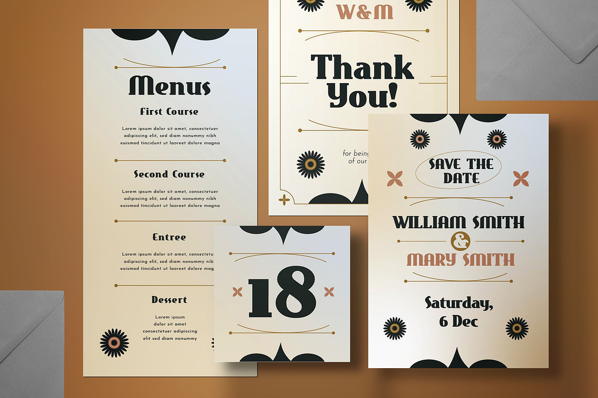 Wedding Invitation Set, an Invitation Template by graphicook (Photo 1 of 3)