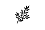 Olive Leaf Branch Silhouette Set, an Object Graphic by Creativeshirt (Thumbnail 3 of 3)