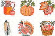 Hand Drawn Thanksgiving Clipart PNG, an Illustration by Black Bird Studio (Thumbnail 3 of 6)