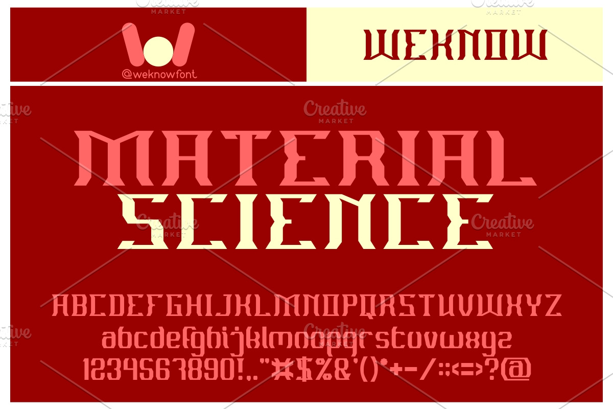 Material Science font, a Font by weknow (Photo 1 of 5)
