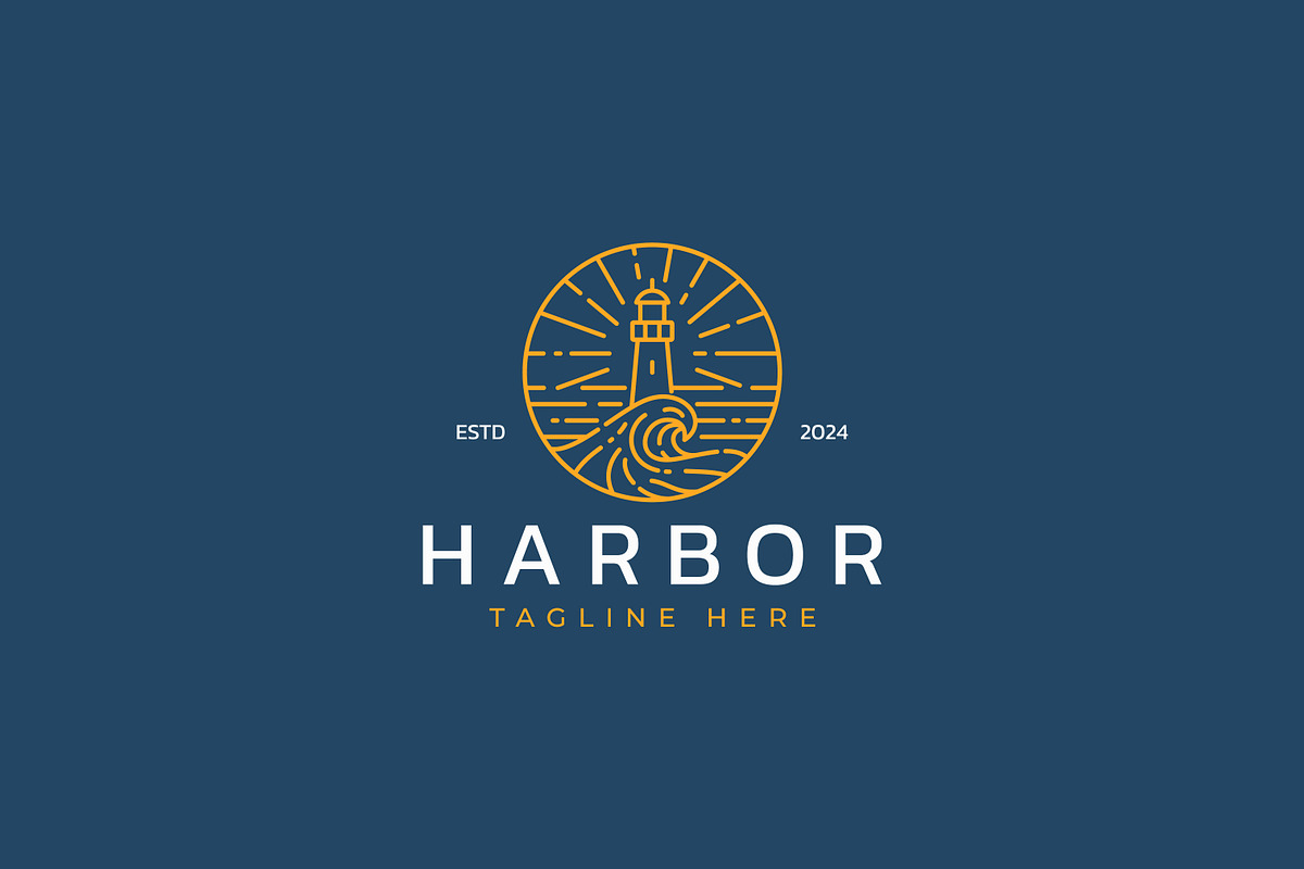 Harbor Lighthouse Guidance Logo, a Branding & Logo Template by Signatoro (Photo 1 of 2)