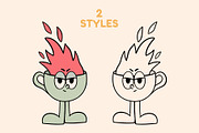 Groovy Coffee Characters Clipart, an Object Graphic by Alina Sh (Thumbnail 2 of 8)