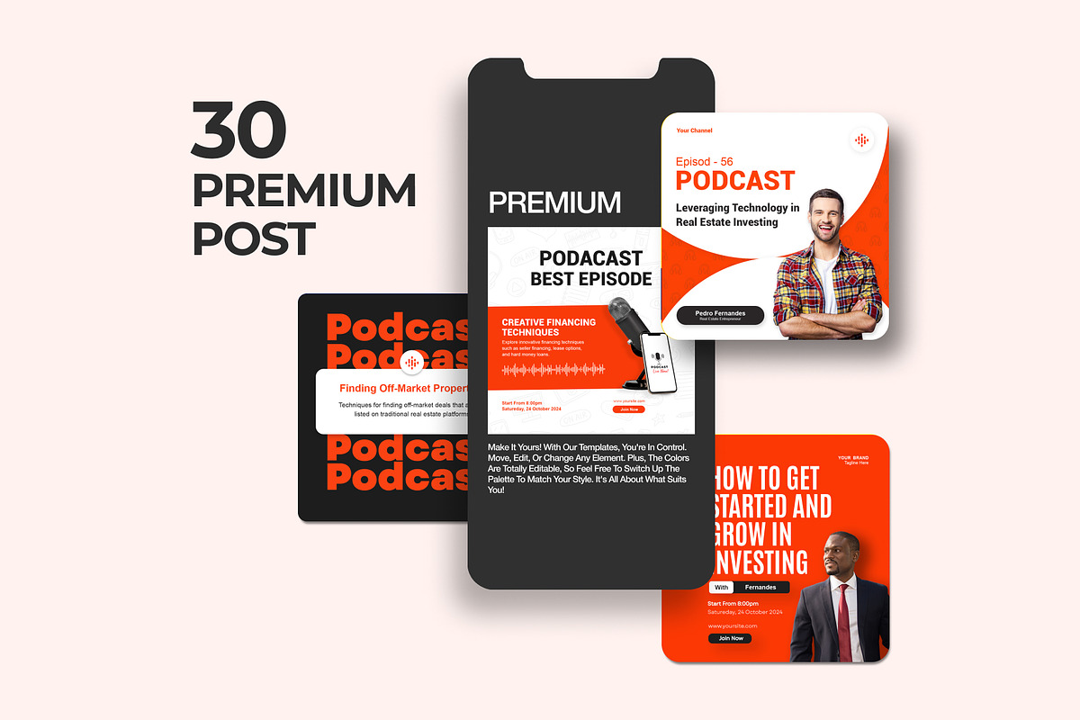 Real Estate Podcast Instagram Bundle, a Social Media Template by Raytas Studio (Photo 4 of 10)