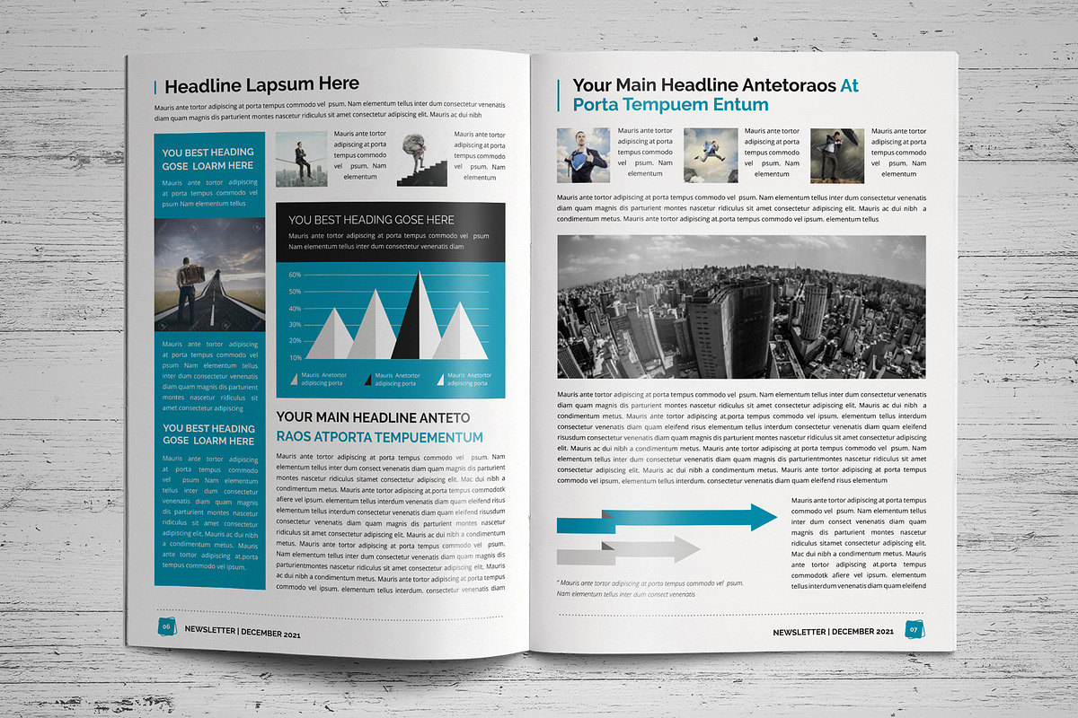 Business Newsletter Template v3, a Brochure Template by JanySultana (Photo 4 of 12)