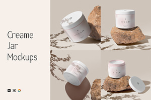 Cream Packing Jar Mockups