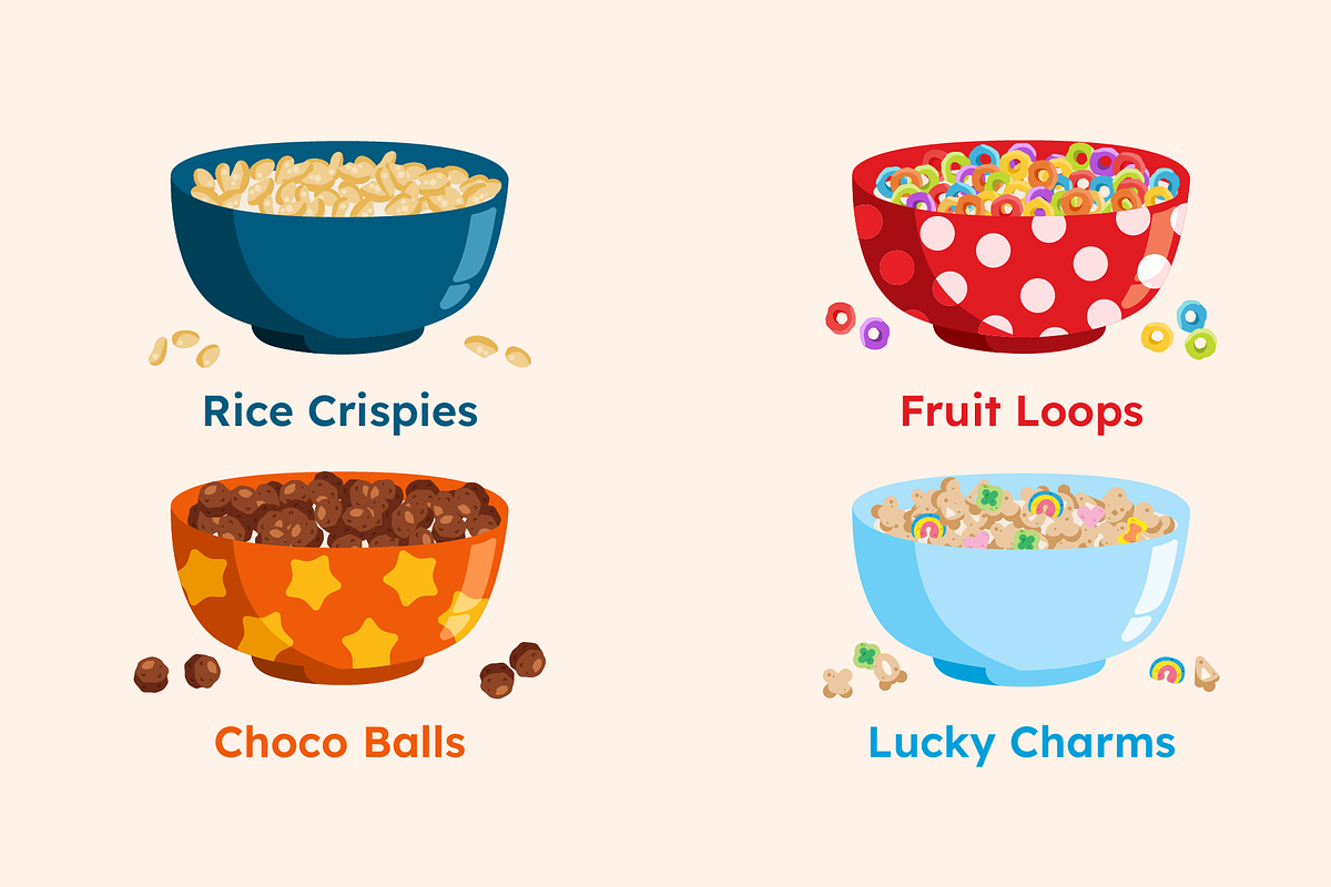Breakfast Cereal Food Illustrations, a Food Illustration by ThePixelLibrary (Photo 3 of 12)