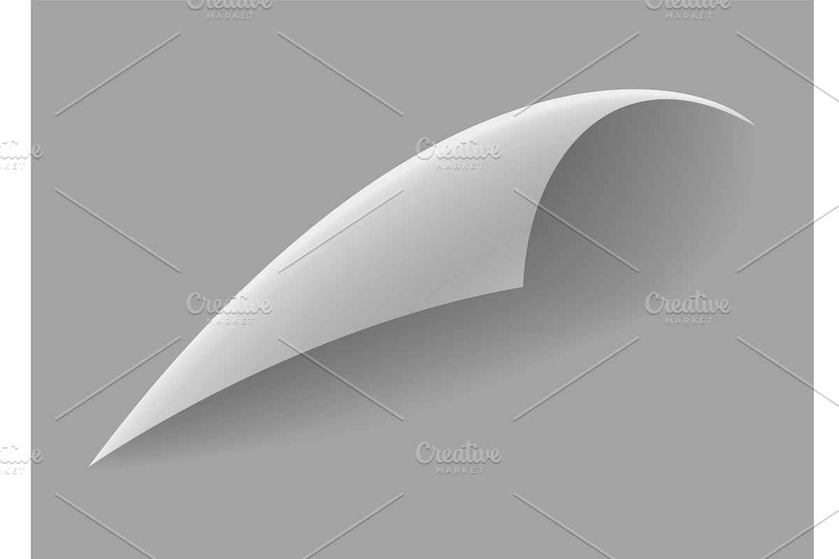Curled paper corner. Curve, a Texture Illustration by Things for designers