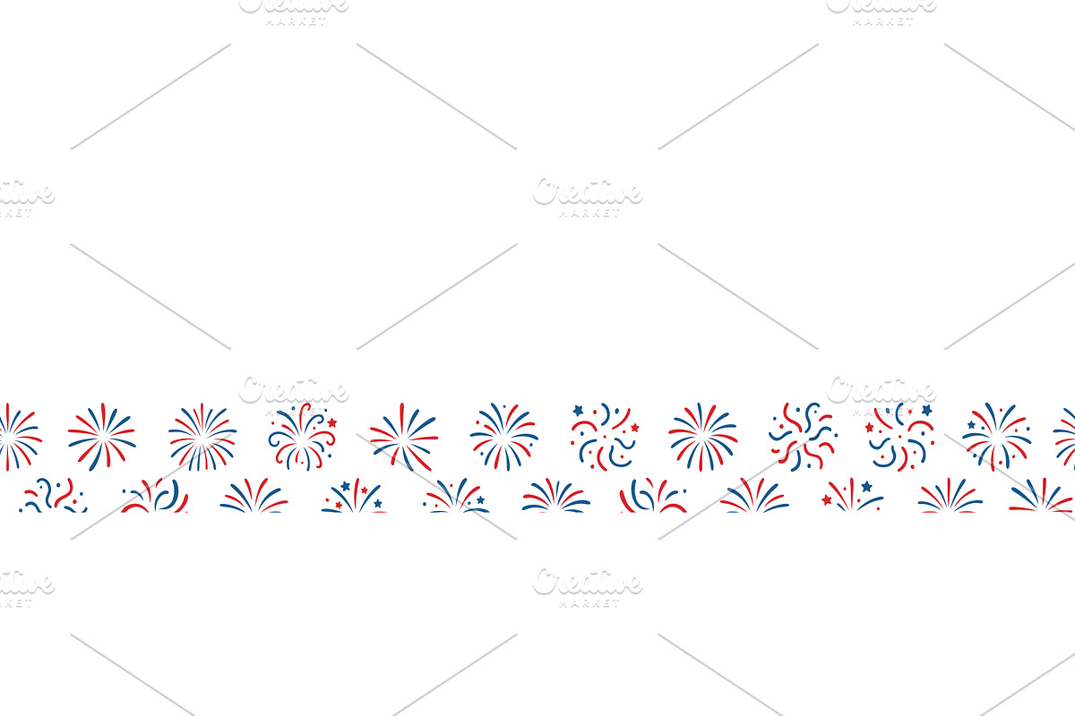 Seamless horizontal border of, an Object Illustration by GraphiShop
