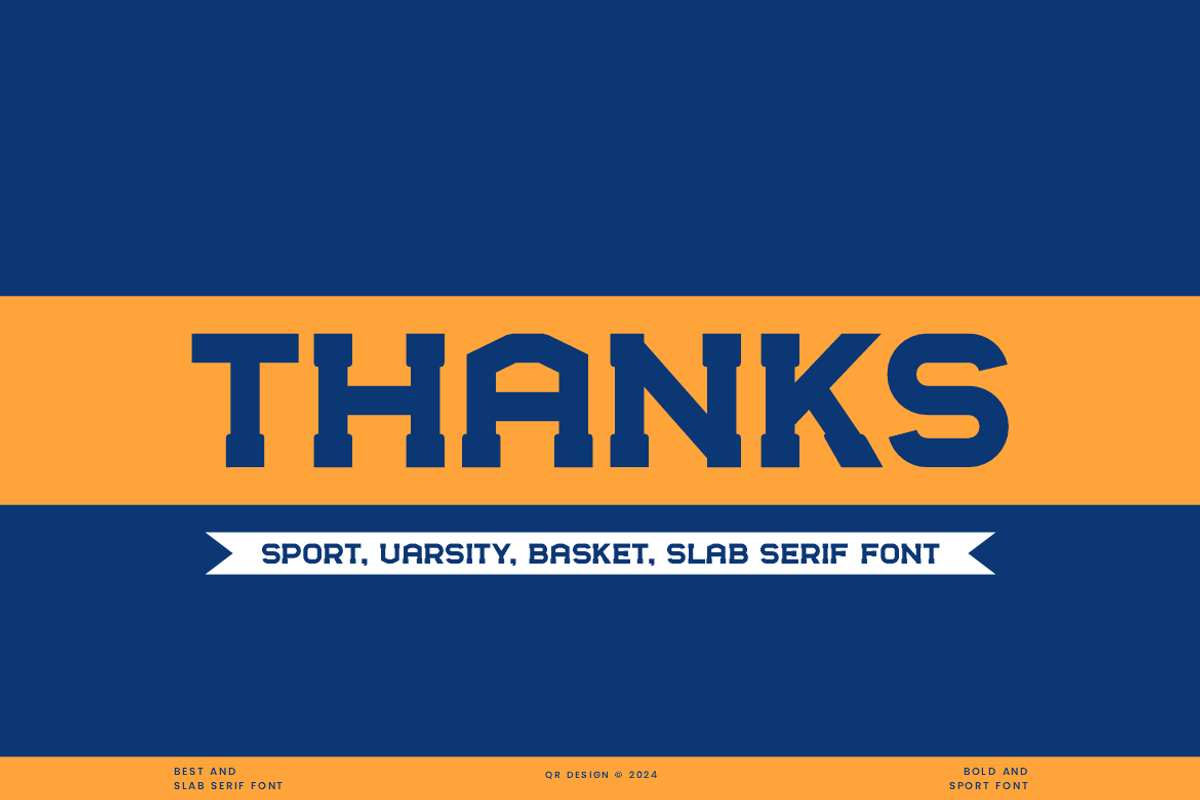 Basket Venpra - Sport Varsity Font, a Slab Serif Font by QR Design Studio (Photo 7 of 7)