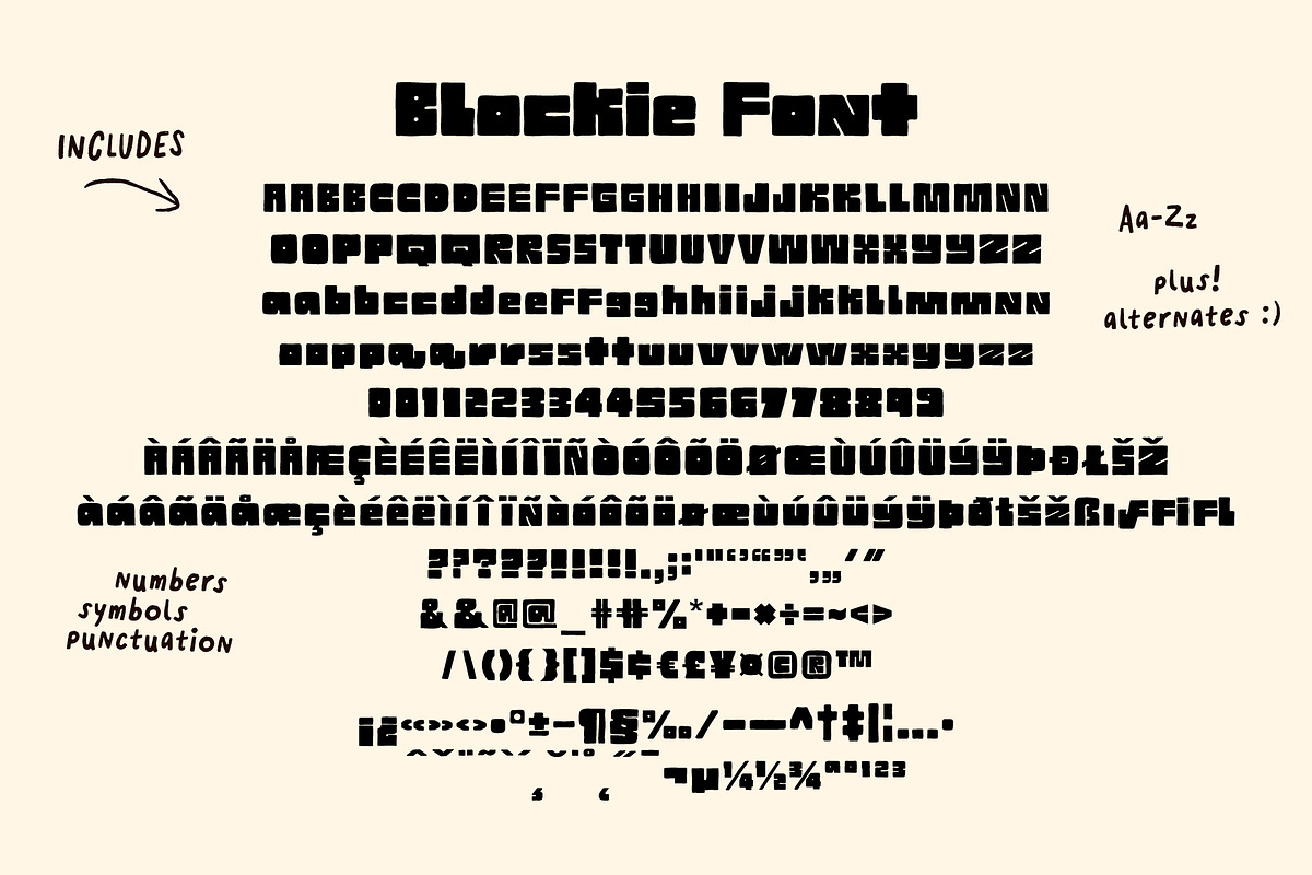 Blockie - Hand-lettered Display Font, a Font by Studio Funshop by Kelli (Photo 12 of 13)