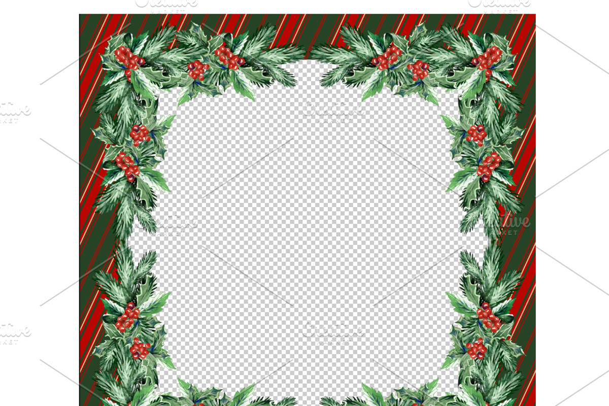 Christmas Patterns +Frame (png), a Pattern Graphic by Marina Grau (Photo 3 of 3)