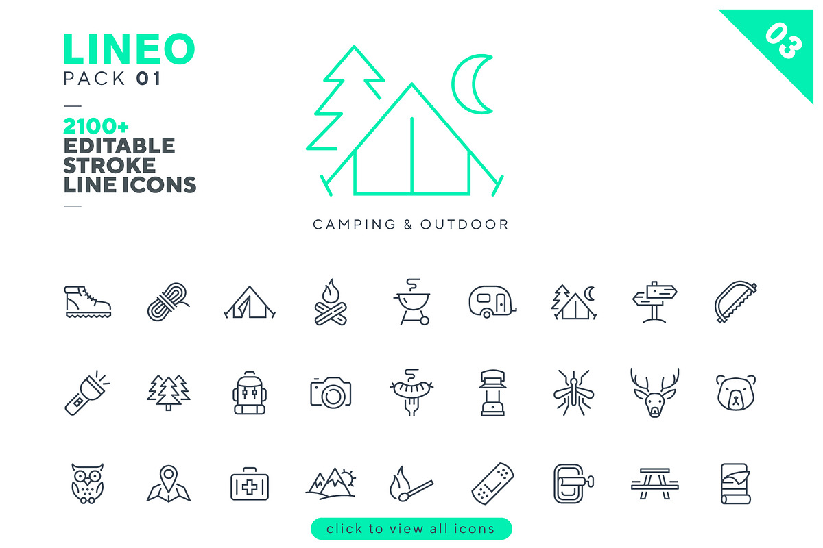 LINEO 1 - 2100+ icons, an Outline Icon by sharpnose (Photo 8 of 14)