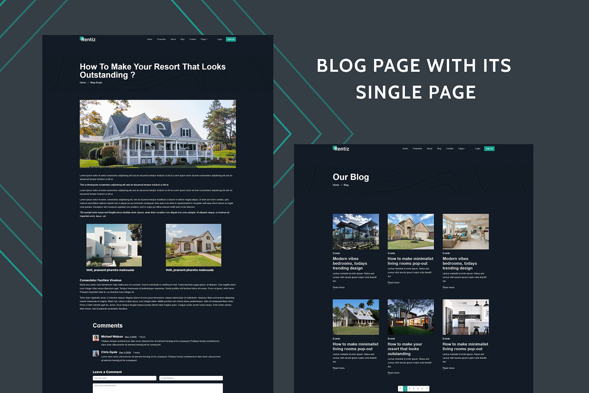 Rentiz - RealEstate Website Template, a HTML Template by TemplatesJungle (Photo 7 of 9)