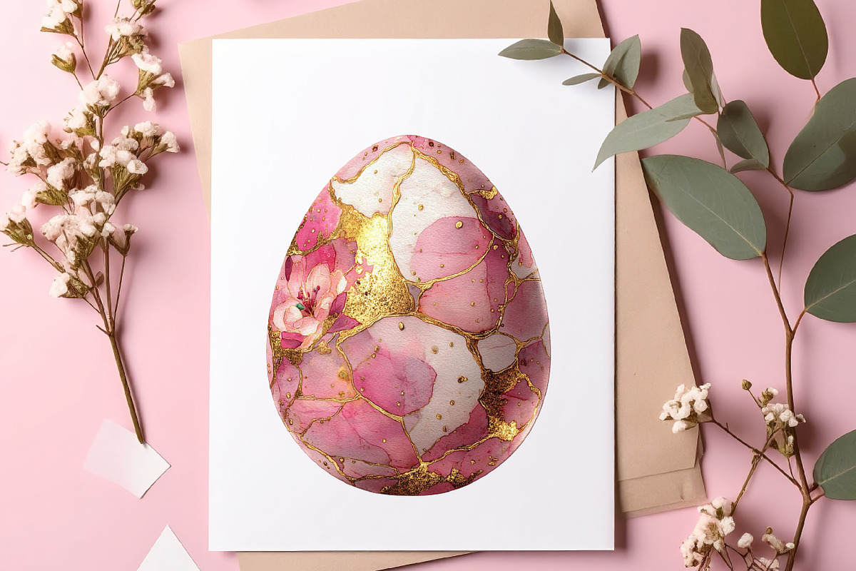 Golden easter egg clipart, an Illustration by SinaCreation (Photo 6 of 11)