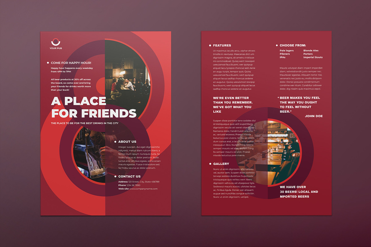 Pub Flyer, a Flyer Template by TemplatesNow!