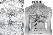 Asian girls and hand fans, a Person Illustration by Ekaterina Glazkova (Thumbnail 7 of 7)