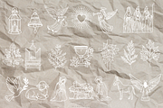 Holy Night Nativity Scene Line Art, a Seasonal Illustration by Blumensdiary (Thumbnail 4 of 7)