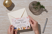 Elegant White New Year Card | Canva, a Card Template by WynterLife Studio (Thumbnail 5 of 6)
