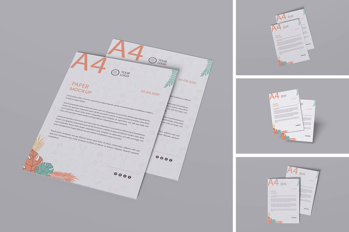 A4 Paper Mockup, an Advertising Mockup by Twins_studio926 (Photo 1 of 5)