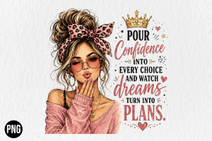 Pour Confidence Pink Leopard Messy