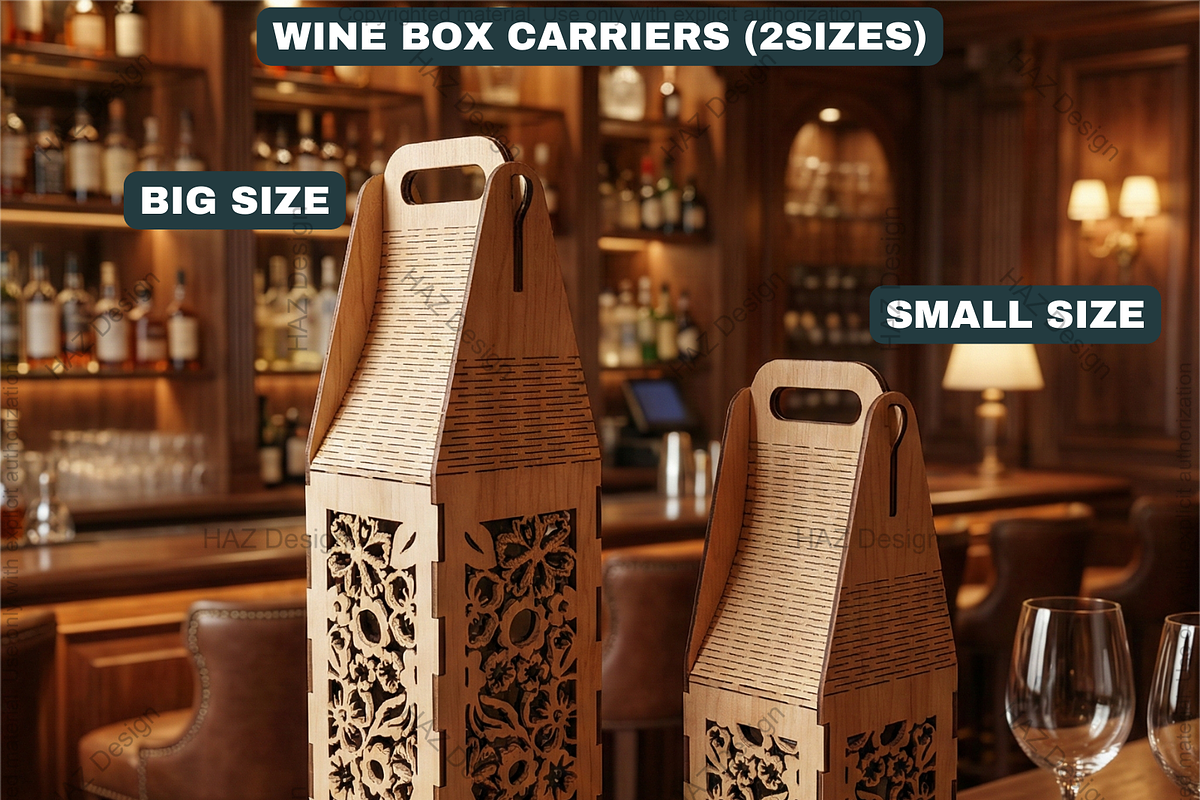 Wooden Wine Box Laser Cut Templates, a Graphic by AtacanDigital (Photo 8 of 8)