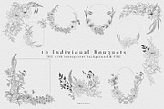 Wildflowers Line Art Collection, a Decorative Illustration by AW Studios (Thumbnail 3 of 5)