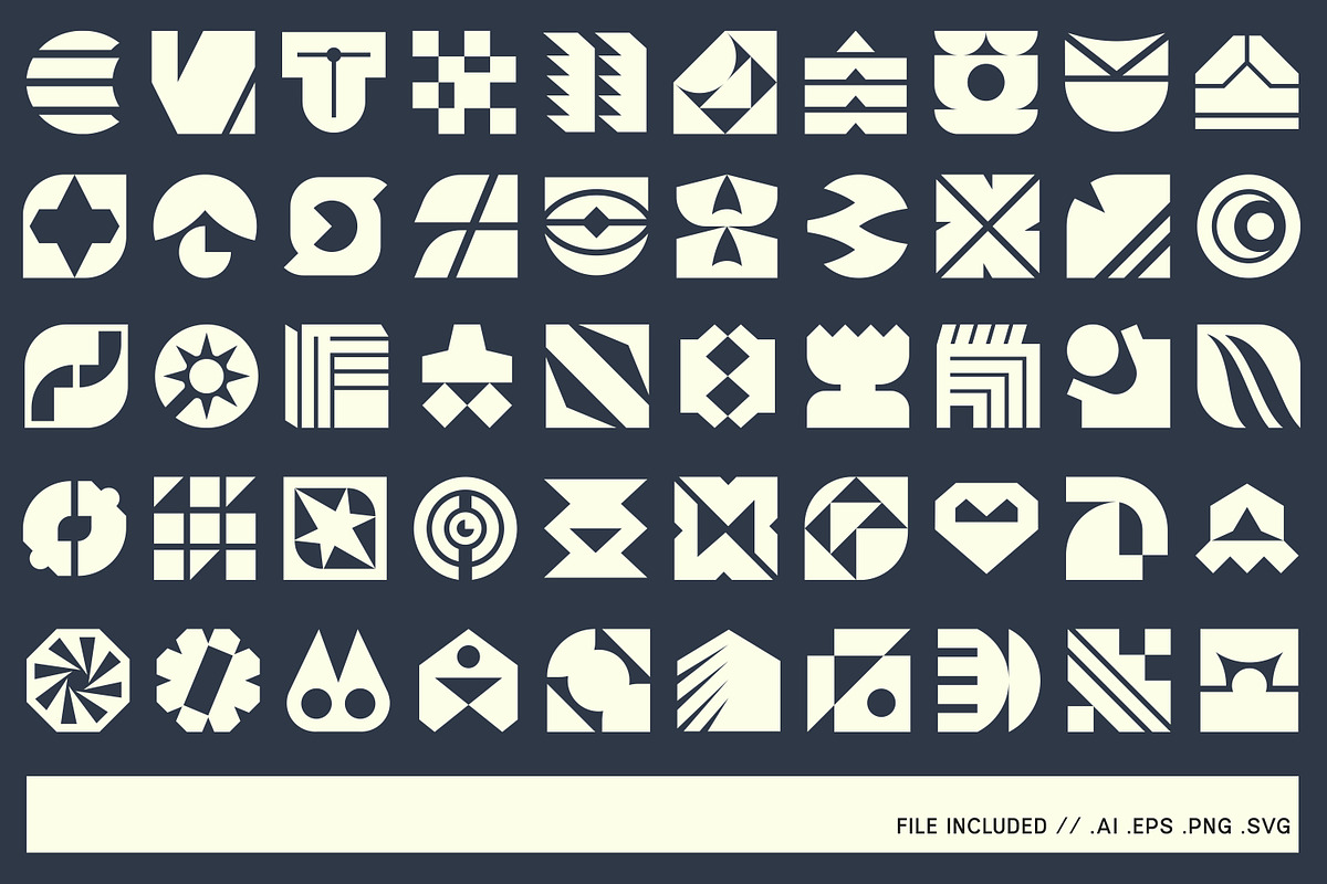 Geometric Logo Template Vol 9, a Solid Icon by Tekuni (Photo 3 of 10)