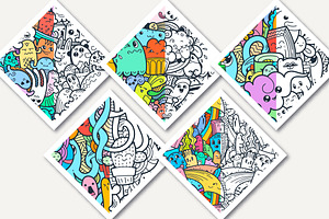 Crazy Doodle Patterns And Colorings